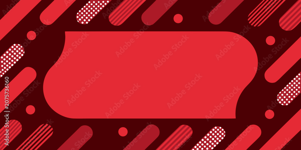 Obraz premium Abstract red background with rounded shapes and copy space for text during design
