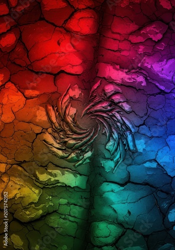 Rough, textured backdrop suggesting primal strength and wild, untamed nature. Abstract concept of fierce, animalistic power, vigor, elemental, strong
