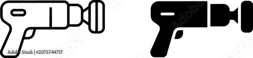 Photos Set of cordless power drill icons construction and home improvement tool symbols