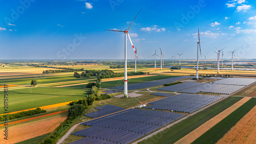 Obraz na plátne Wind and solar energy sector