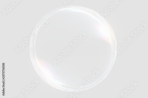Bild auf Leinwand Transparent png of a single realistic soap bubble with iridescent highlights and