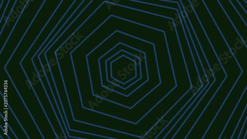 Abstract geometric hexagonal pattern with dark blue lines