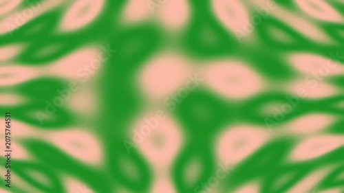 Abstract green and beige pattern with organic shapes and symmetry