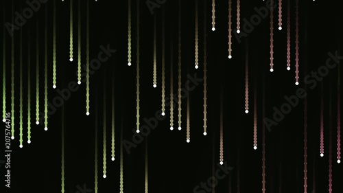 Abstract glowing light trails on dark background