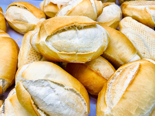 Pão francês, traditional brazilian bread roll