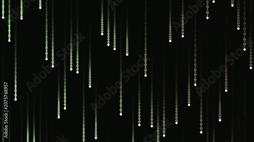 Abstract digital light streaks on a dark background
