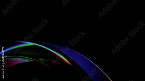 Abstract animation, background with color refraction effect on a glass, 4k seamless loop 3d animation