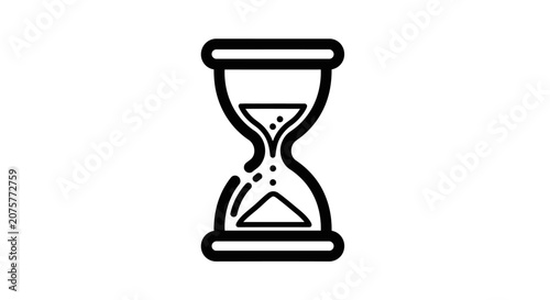 Classic hourglass sand timer silhouette icon