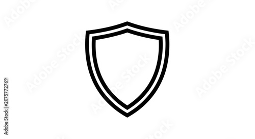 Classic shield protection icon.