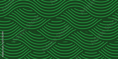farm green banner, organic abstract background with fields. wavy green lines, natural organic products. ecology background. striped farmer green Pattern