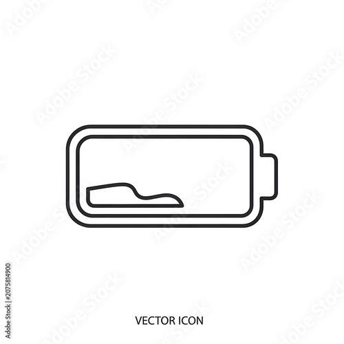 Black and white vector icon of a shopping cart.