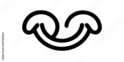 Foto Parenthesis Icon Black And White Line Art Silhouette