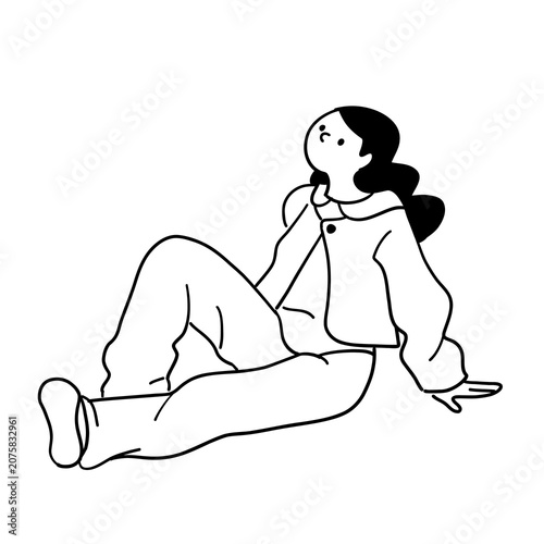 Stylish Woman Sitting Pose
