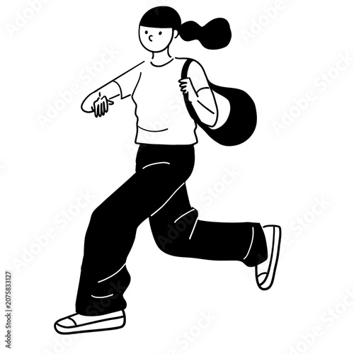 Stylish Woman running Pose