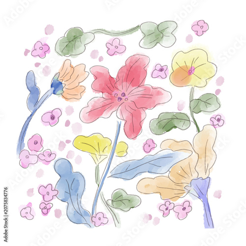 Watercolor Background Images: Flowers, Flower Fields, Floral Patterns