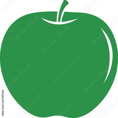 Green isolated on white background with simple clean design