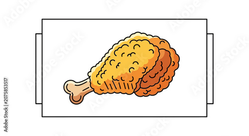 Crispy Fried Chicken Leg Drumstick - Delicious Golden Brown Fast Food