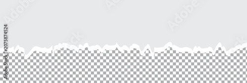 Obraz na plátně Vector realistic illustration of white ripped paper