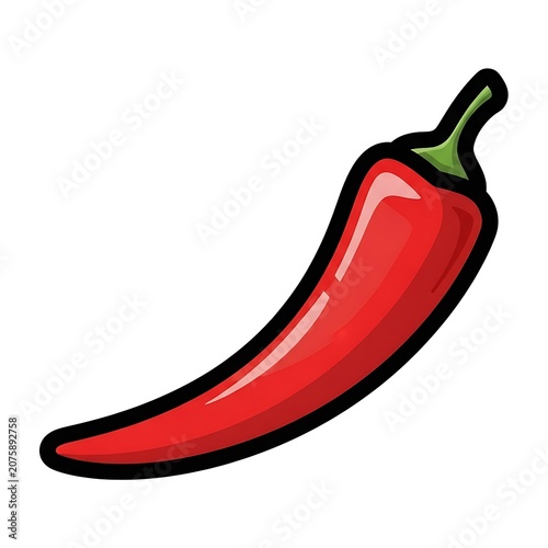 Red plastic garden hose with green nozzle on white background.
