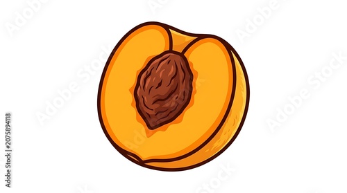 Golden orange slice with juicy flesh exposed.