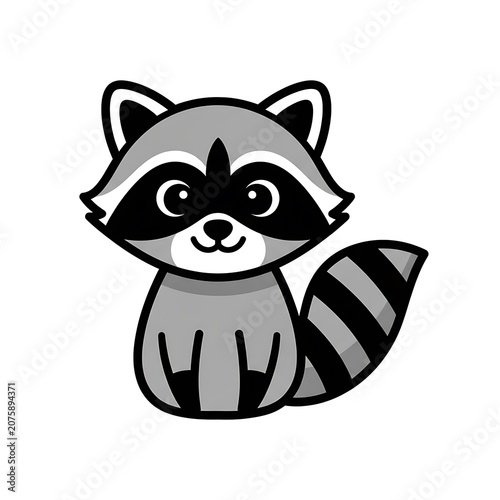 Cute cartoon panda bear character illustration.