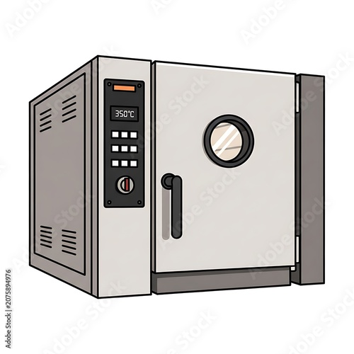 Modern stainless steel home refrigerator freezer unit.