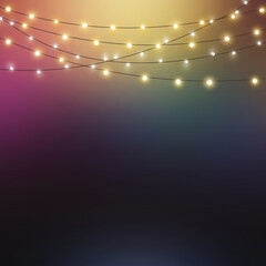 Warm Festive Fairy Lights Background