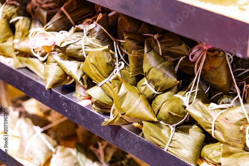 the raw, authentic texture of Traditional Sticky Rice Dumplings (Zongzi)
