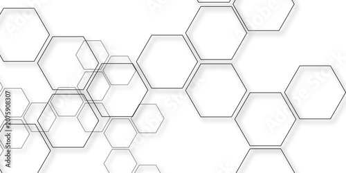 Canvastavla Abstract geometric network of overlapping transparent hexagonal shapes creates a