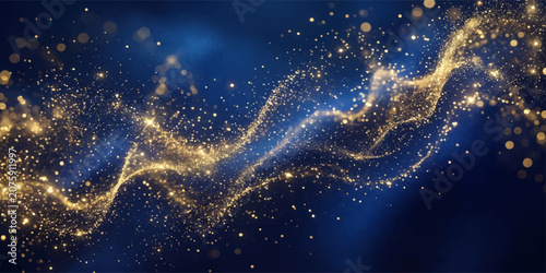 Photos Abstract blue night sky with glowing starfield, cosmic galaxy and nebula backgro
