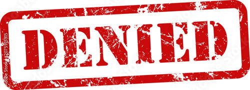 Cuadro en lienzo Grunge 'denied' stamp rejection concept
