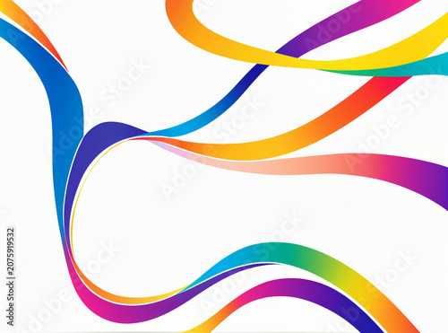 dynamic flowing colorful ri...