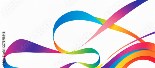 flowing multi colored ribbo...