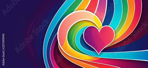 vibrant rainbow colored swi...
