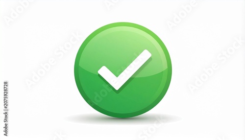 Minimalist Approved and Accepted Circle Symbol for Modern Mobile App UX Graphic Design