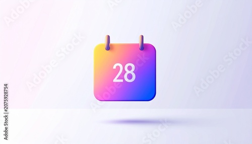 Minimal illustration of time organizer and agenda planner icon for web