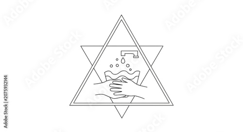 Washing Hands Hygiene Concept - Cleanliness and Health Protection