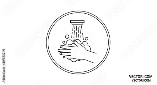 Washing Hands Icon: Cleanliness, Hygiene, and Health Protection
