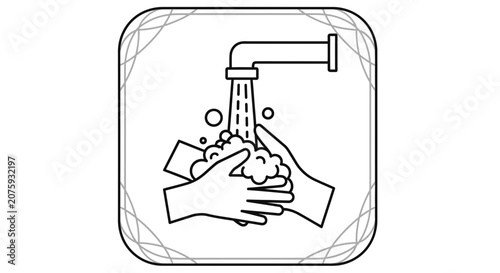 Washing Hands Icon: Cleanliness, Hygiene, and Health Protection