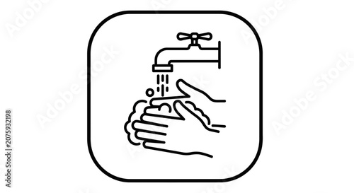Washing Hands Icon: Cleanliness, Hygiene, and Health Protection