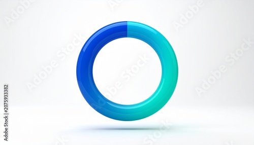 Blue Gradient Loading Circle UI Element