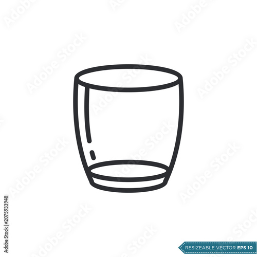 Glass of Water Icon Vector Template Illustration Design