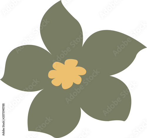 daisy flower shapes minimal flat floral 