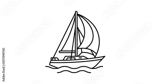 Sailing boat on the water.