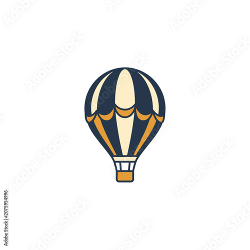 Fotografía Minimalist vector illustration of a vintage hot air balloon.