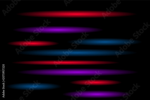 Abstract blue with purple and red color blur technology light on black background, Futuristic tech with motion line graphic vector pattern, Energy erupting into space