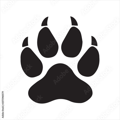 Animal Paw Print Solid Icon