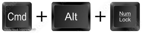 фотографія command alt num lock computer keyboard shortcut key button 3d icon symbol sign i