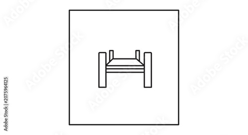bridge icon, simple line drawing