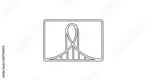 bridge icon, suspension bridge, line art